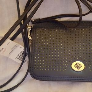 RARE Coach "Legacy - Penny" Navy/Citrine Perforate